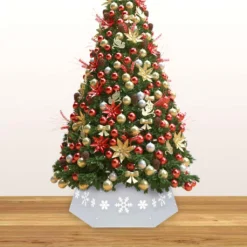 VidaXL Weihnachtsbaumrock Silbern Und Weiß Ø68x25 Cm -Künstliche Weihnachtsbäume das Geschäft cc1f6daf9d97ec863c151d45261a9933
