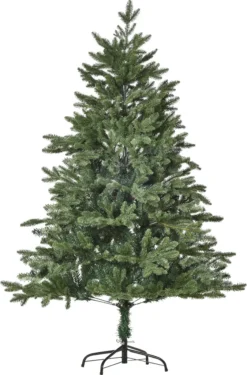 HOMCOM Künstlicher Weihnachtsbaum 1,5 M Christbaum Tannenbaum PVC PE Metall Grün Ø105 X 150 Cm