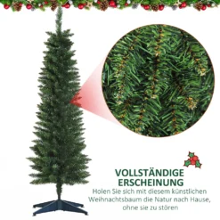 HOMCOM Weihnachtsbaum 1,5 M Christbaum Kunsttanne 294 Äste Zerlegbar PVC Grün ∅46 X 150 Cm -Künstliche Weihnachtsbäume das Geschäft d210a3d6becb3a31f7b86522a49e0839