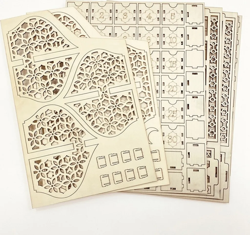 2 STK LED Ramadan Kalender Holz Eid Mubarak Ramadan Muslim Islamisch LED Adventskalender 5 2 STK LED Ramadan Kalender Holz Eid Mubarak Ramadan Muslim Islamisch LED Adventskalender – Bild 5