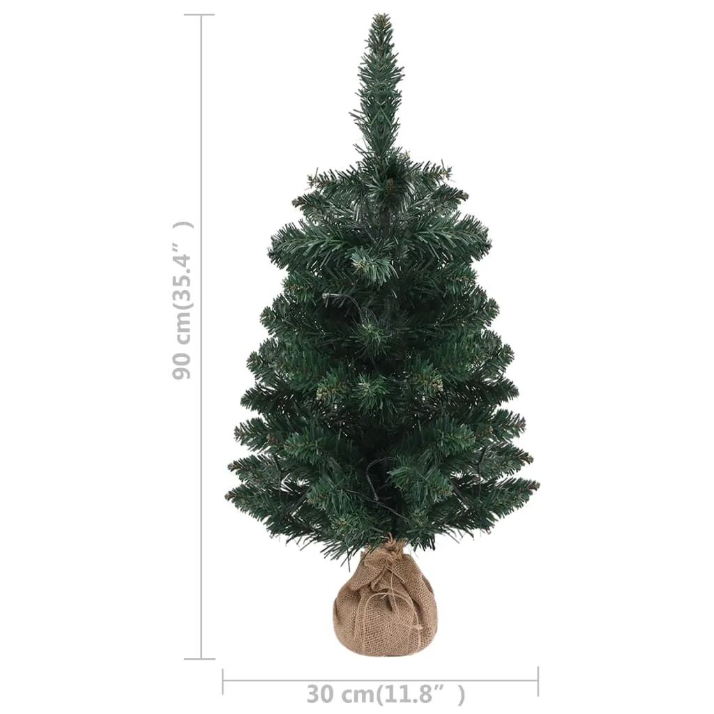 VidaXL Künstlicher Weihnachtsbaum Mit Ständer Und LEDs Grün 90 Cm PVC 8 VidaXL Künstlicher Weihnachtsbaum Mit Ständer Und LEDs Grün 90 Cm PVC – Bild 8