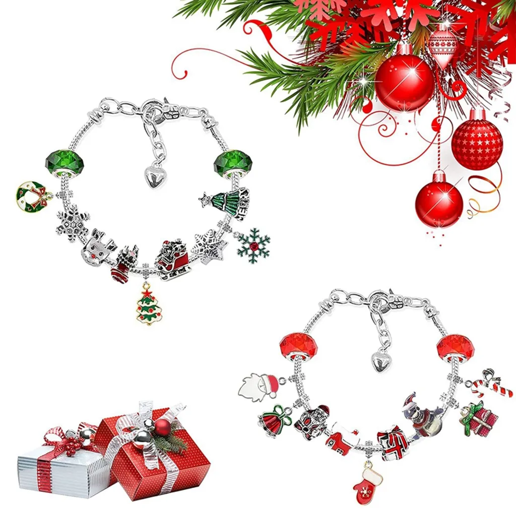 Weihnachts Adventskalender Armband Weihnachts Adventskalender Armbänder Für Mädchen Weihnachts Countdown Kalender DIY Schmuckherstellung 2 Weihnachts Adventskalender Armband Weihnachts Adventskalender Armbänder Für Mädchen Weihnachts Countdown Kalender DIY Schmuckherstellung – Bild 2