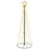 VidaXL LED-Weihnachtsbaum Kegelform Warmweiß 108 LEDs 70x180 Cm