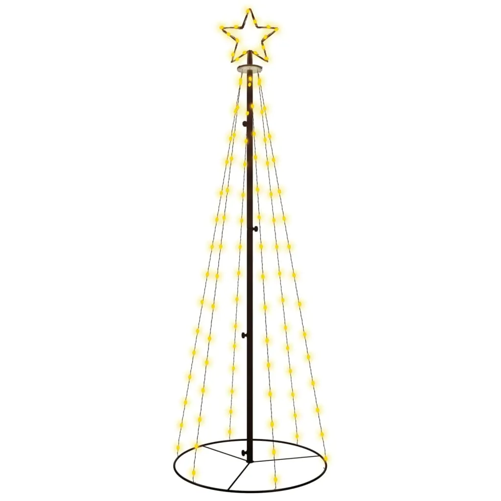 VidaXL LED-Weihnachtsbaum Kegelform Warmweiß 108 LEDs 70x180 Cm 1 VidaXL LED-Weihnachtsbaum Kegelform Warmweiß 108 LEDs 70x180 Cm