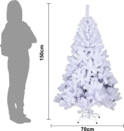EINFEBEN 150cm Weihnachtsbaum Kuenstlicher Kunstbaum Tannenbaum Deko Christbaum PVC Künstliche Weihnachtsbäume,Weiß -Künstliche Weihnachtsbäume das Geschäft dabbd8d5adcd7f7ccb5d62a44569c95b