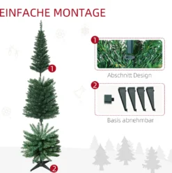 HOMCOM Weihnachtsbaum Tannenbaum Mit Kunststoffständer 390 Spitzen Grün Ø 55 X H180 Cm -Künstliche Weihnachtsbäume das Geschäft dde21ac798f9649c144d00d680363607