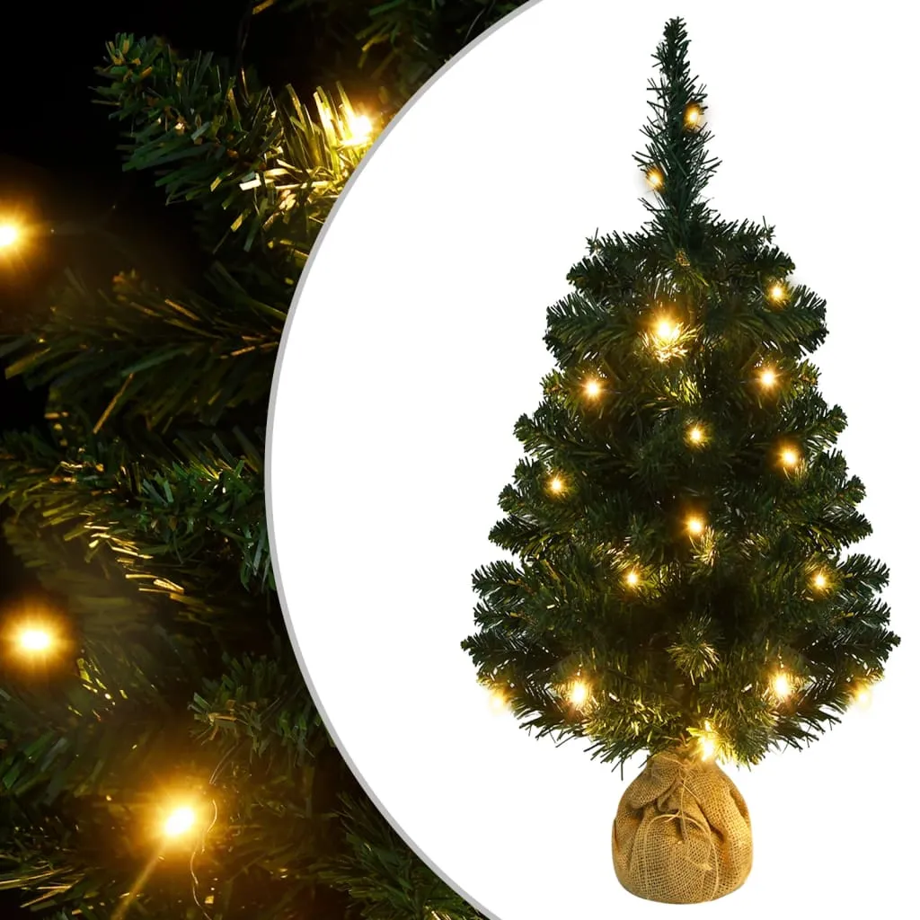 VidaXL Künstlicher Weihnachtsbaum Mit Ständer Und LEDs Grün 90 Cm PVC 1 VidaXL Künstlicher Weihnachtsbaum Mit Ständer Und LEDs Grün 90 Cm PVC