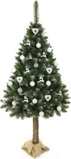 Weihnachtsbaum Auf Einem Stamm, Diamant-Kiefer 180cm, Schnee, Prämie, Grün -Künstliche Weihnachtsbäume das Geschäft e7fd989c306def394cdea653130200da