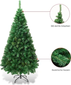 COSTWAY 150cm Künstlicher Weihnachtsbaum, Tannenbaum Mit Metallständer, Christbaum PVC Nadeln, Kunstbaum Weihnachten Ideal Für Zuhause, Büro, Geschäfte Und Hotels, Grün -Künstliche Weihnachtsbäume das Geschäft eaecd78569b58473187ed5d1dac1aa0e