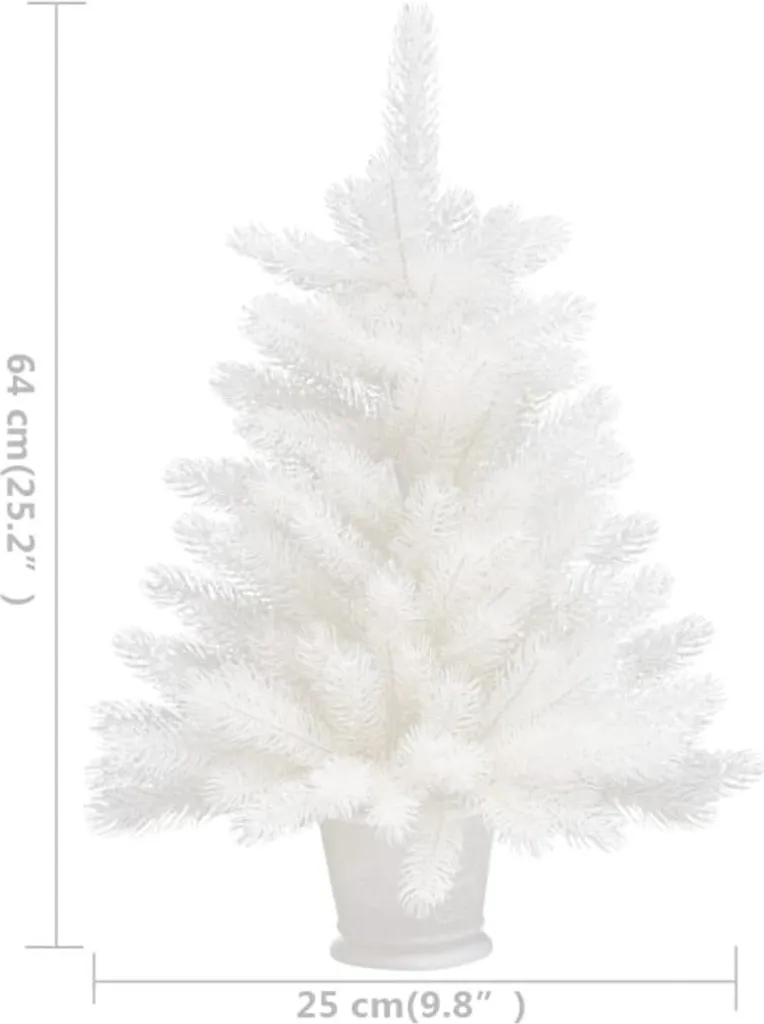 VidaXL Künstlicher Weihnachtsbaum Naturgetreue Nadeln Weiß 65 Cm 6 VidaXL Künstlicher Weihnachtsbaum Naturgetreue Nadeln Weiß 65 Cm – Bild 6