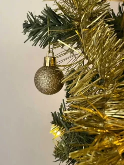 LS-LebenStil Deko Weihnachtsbaum 60cm Gold 20 LED Geschmückt Sockel Tannenbaum Tisch-Deko -Künstliche Weihnachtsbäume das Geschäft efa41f16e63362efdda86e644df620dd