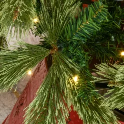 HOMCOM 180 Cm Weihnachtsbaum Mit Standfuß Künstlich Naturgetreu Tannenbaum Mit 586 Astspitzen 240 LED-Leuchten Weiß Lichtfarbe Für Weihnachtsfest PVC Eisen Grün -Künstliche Weihnachtsbäume das Geschäft efaba5ede355abc39caea790a2d71f27
