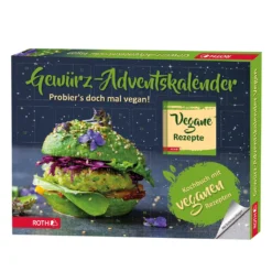 ROTH Gewürz-Adventskalender 'Vegane Rezepte' 2022 Gefüllt Mit 24 Hochwertigen Kräutern Und Kochbuch Mit Veganen Kochideen Für Den Advent