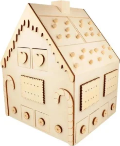 Holzadventskalender Lebkuchenhaus 33 X 26 X 23 Cm