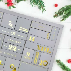 Design Adventskalender (leer, 51cm Breit, Goldprägung) Zum Selbst Befüllen -Künstliche Weihnachtsbäume das Geschäft f1a6a2f9719476caf582d6ab5afd6ba4