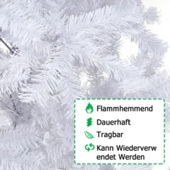 EINFEBEN Weihnachtsbaum Beflockung Christbaum PVC 150cm Baum Kuenstlicher Tannenbaum Weiss -Künstliche Weihnachtsbäume das Geschäft f5639d14599b2c1f7929169876db71c0