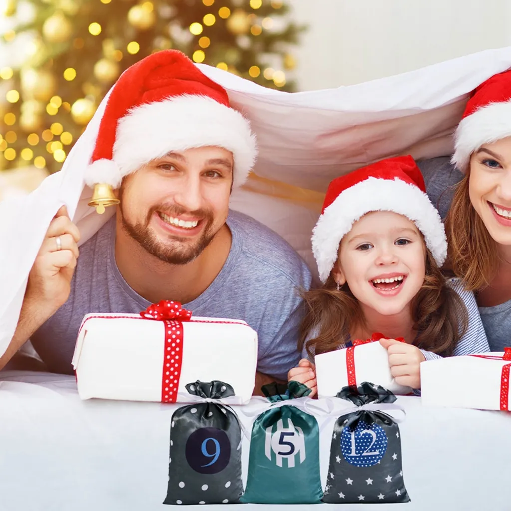 24 Stück Adventskalender Zum Befüllen Weihnachtskalender Weihnachten Säckchen,Adventskalender 2022, Rot 2 24 Stück Adventskalender Zum Befüllen Weihnachtskalender Weihnachten Säckchen,Adventskalender 2022, Rot – Bild 2