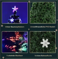COSTWAY 180 Cm LED Weihnachtsbaum Beleuchtet Mit Glasfaser-Farbwechsel Künstlicher Tannenbaum Grün 7 COSTWAY 180 Cm LED Weihnachtsbaum Beleuchtet Mit Glasfaser-Farbwechsel Künstlicher Tannenbaum Grün -Künstliche Weihnachtsbäume das Geschäft f8ea29d2fd163a128ab2597f14be5d3d