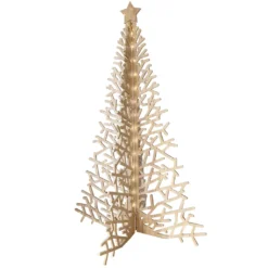 Holz Weihnachtsbaum Tannenbaum Minimalistisch 174 Cm Inkl. Lichterkette