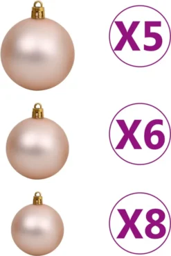 VidaXL Künstlicher Weihnachtsbaum LEDs & Kugeln Beschneit 150cm PVC PE -Künstliche Weihnachtsbäume das Geschäft fd0628e06e78936d263fdda75de18a8e