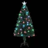 VidaXL Künstlicher Weihnachtsbaum Mit Ständer/LED 120 Cm Fiberoptik