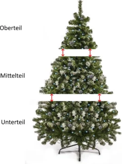 Walexo Künstlicher Weihnachtsbaum Tannenbaum Christbaum Mit LED Und Fernbedienung (180 Cm, Grün Mit Schnee-Effekt) -Künstliche Weihnachtsbäume das Geschäft fe8445a735e7fc4ea4962b741c22025e